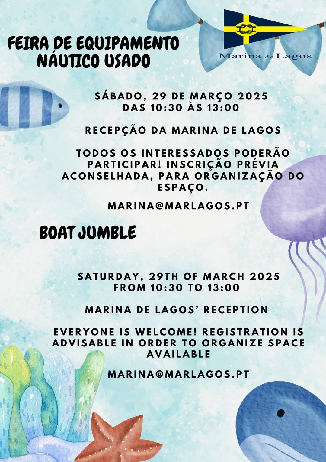 Feira de equipamento nautico usado