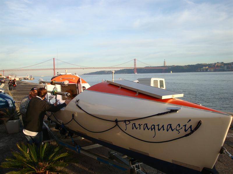 Departure of rowing boat to Brazil in February
